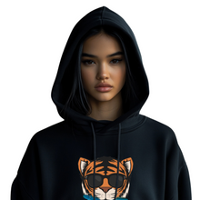 Load image into Gallery viewer, “THE CAT [THAT ATE THE CANARY]” Unisex Hoodie (Black)
