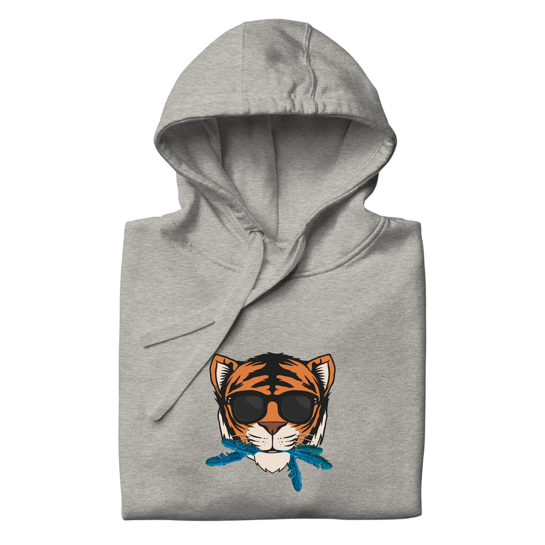 “THE CAT [THAT ATE THE CANARY]” Unisex Hoodie (Gray)