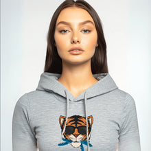 Load image into Gallery viewer, “THE CAT [THAT ATE THE CANARY]” Unisex Hoodie (Gray)
