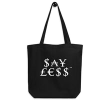 Load image into Gallery viewer, &quot;$£&quot; Stacked Logo Eco Tote Bag (Black)
